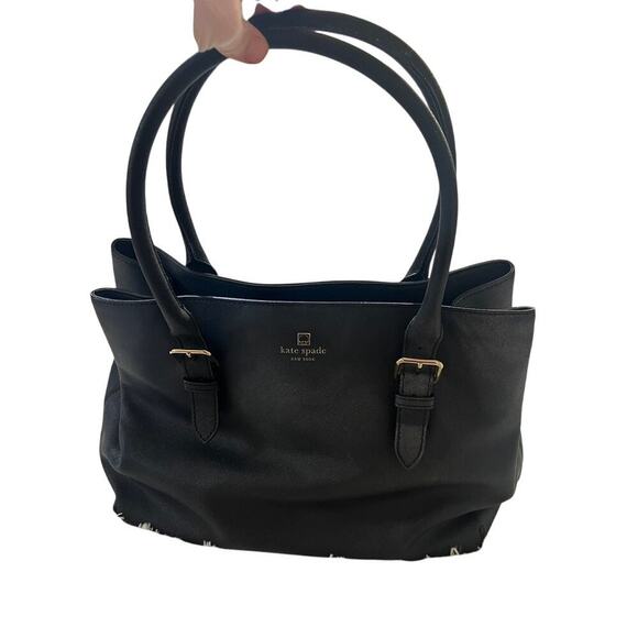 Kate Spade black leather tote bag - Picture 2 of 8